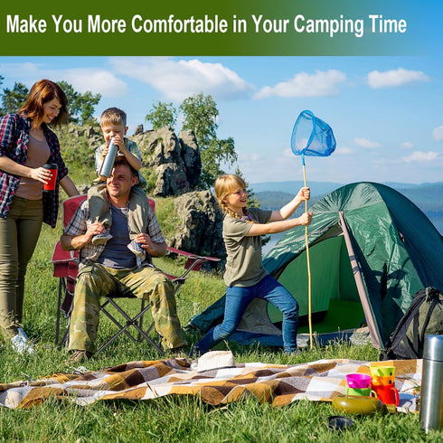 400lbs Outdoor Folding Camping Chair with Cup Holder, Storage Bag, Large Anti-Sink Feet, Capacity, Breathable Mesh
