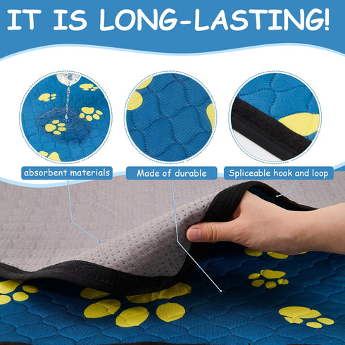 HuaZiChok 24x48 Inch (1 Pack) Washable Pee Pads for Dogs - Thick Heavy Absorbent Reusable Pet Training Pads, Leakage