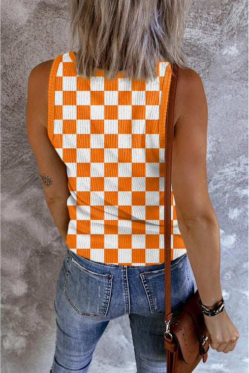 Faithgee Apparel Women Orange Plaid Shirt Gameday Outfits for Football Mom Volunteer