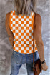 Faithgee Apparel Women Orange Plaid Shirt Gameday Outfits for Football Mom Volunteer
