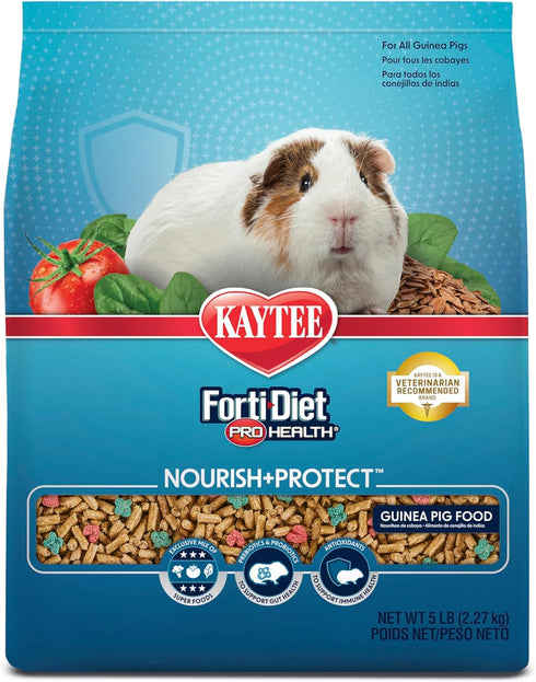 Kaytee Forti-Diet Pro Health Nourish+Protect Guinea Pig Food, Comprehensive Nutrition Backed by