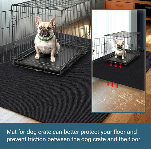 Wibeelee 46" 60" 0.23'' X X Mat for Under Dog Crate Waterproof Non-Slip Kennel Mat to Protect Floors Extra Large