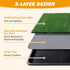 35x23in 2-Pack 2 Dog Grass Pad with Tray, Dogs Potty Tray with Replacement Artificial Grass and Washable Reusable Pee