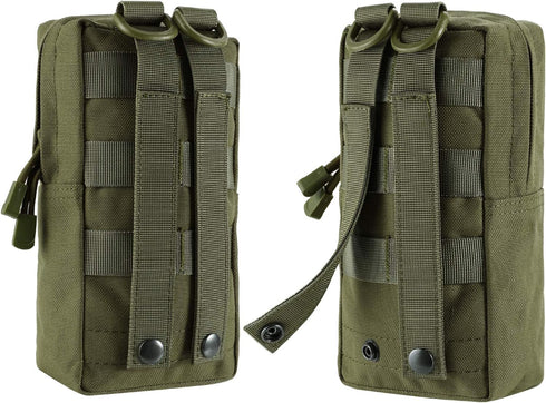 FRTKK 2 Pack Molle Pouches - Tactical Compact Water-Resistant EDC Utility Pouch Bag