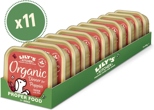 Lily's Kitchen Organic Dinner for Puppies, 150g (Pack of 11)