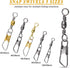 Fishing Barrel Swivel with Safety Snap, 145/160pcs High Strength Stainless Steel Fishing Snap Swivels, Saltwater Tackle
