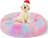 Patas Lague Calming Dog Bed for Small Dogs, Fluffy Cozy Faux Fur Anti-Anxiety Plush Donut Cuddler, Washable Pet Bed (20