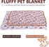 Pet Blanket - Soft Fluffy Fleece Mat with Cute Paw Print for Dogs and Cats, Pink Medium (30''x20'')