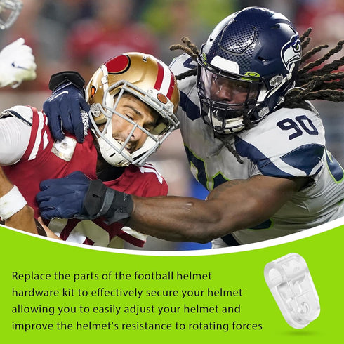 Football Helmet Clips Screws Nuts - Compatible with Schutt F7 & Riddell for Repairing Youth Football Helmets