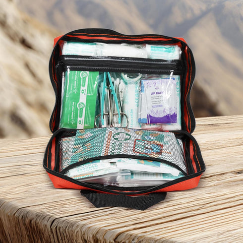 250 Pack,Scissors General Medi First Aid Kit, Piece Small First Aid Kit - Includes Emergency Foil Blanket, Instant Cold