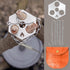 Portable Outdoor Campfire Grill Tripod Board, Stainless Steel Camping Grill Tripod Set with Adjustable Chain Hook for