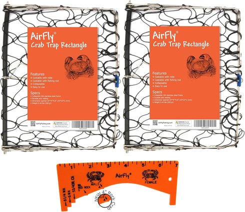 AirFly Foldable Castable Crab Trap - Crab Hawk & Crab Jaw Star