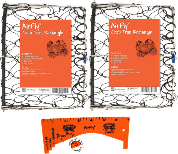 AirFly Foldable Castable Crab Trap - Crab Hawk & Crab Jaw Star