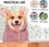 Magic Sticker & Belly Strap Dog Drying Coat, Microfibre Material Fast Drying Super Absorbent Towel, Dog Robes for After