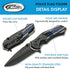 SZCO Supplies 8'' Police Flag Assisted Open Liner Lock EDC Folding Knife, Black/Blue (300552-PO)