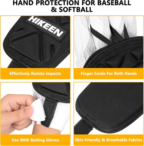 Hikeen Protective Hand Shield for Baseball Batting | Hand Guard for Right & Left Hand Hitters