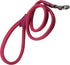 Dogs My Love Round Genuine Rolled Leather Dog Leash, 4ft Long, Pink (Large: 1/2" (12mm))