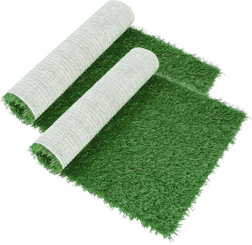 23 18 Inches 2 Packs GLOBREEN Dog Grass Pee Pad - x Replacement Artificial Grass Patch for Dogs Potty Tray, Reusable