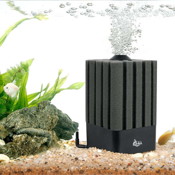 AQQA Whisper Submersible Filters for Aquarium, Medium Foam Filter for Freshwater & Saltwater (20-110 Gallon)