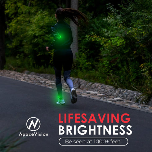 LED Safety Light (2 Pack) + Free Bonuses | Clip On Strobe/Running Lights for Runners, Dogs, and Biking