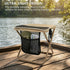 AZSRKRBM 260lbs, Backpacking, Portable Folding Stool with Pocket, Compact Camping Chair Heavy Duty Supports Lightweight