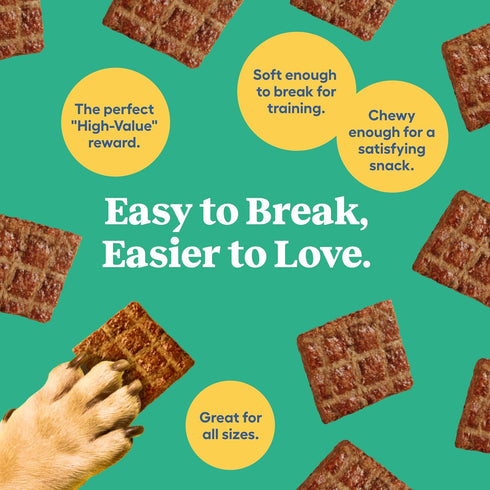 5 oz (Pack 6) Newman's Own Beef & Sweet Potato Jerky Dog Treats, Bag of High Protein, Grain Free, Grass-Fed as Beef