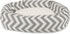 24 Inch Grey Chevron Sherpa Bagel Dog Bed