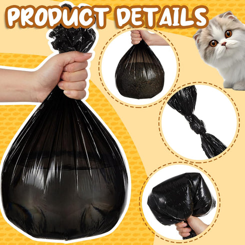 50 Pack 6 X5 Eaasty Disposable Cat Litter Box Liners with Carbon Filters Compatible with Popur Self-cleaning Hooded