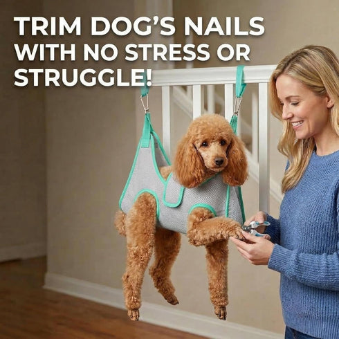 Marnonsis Hammock, Trimming, Dog Grooming Adjustable Restraint Sling for Nail Hands-Free Grooming Harness for Easy