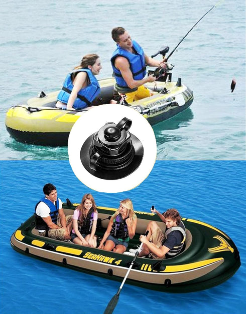 Inflatable Boat Air Valve, Spiral Air Plugs Replacement Screw for Inflatable Boat - 2 Pack
