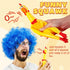 6 Pcs Large Screaming Chicken Dog Toys, Yellow Rubber Chicken 12 inch, Squeeze Squeaky Prank Novelty Toy