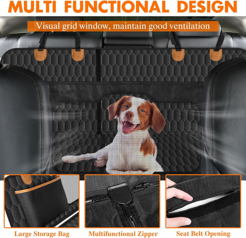 Hammock NECKORY Dog Back Seat Cover, Waterproof Scratch Proof Nonslip Dog for Car, Car Seat Cover for Back Seat