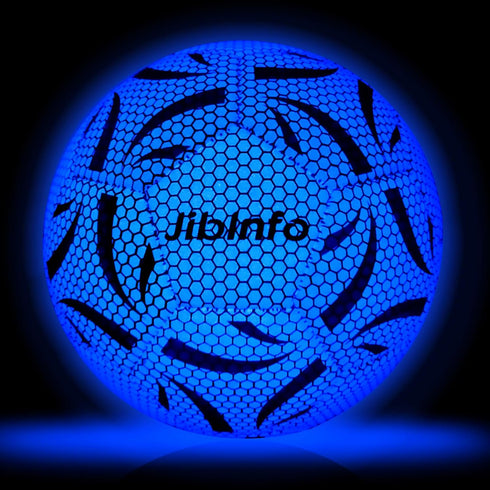 Light Up Soccer Ball Size 5 - Glow in The Dark for Day & Night Games, Gifts for Men, Youth, and Adults