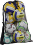Heavy Duty Mesh Ball Bag, Drawstring Sport Equipment Storage for Basketball, Soccer, Swimming Gear