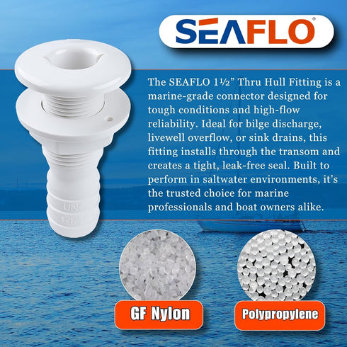 SEAFLO Thru Hull Fittings (1-1/2 Inch)