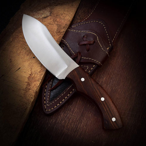 Nessmuk Knife Bushcraft Knives, 8.75 Inches Fixed Blade Hunting Knife, Outdoor Survival Knife with Sheath