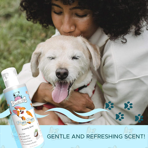 Professional Pet Grooming Spray for Dogs and Puppies, All-Natural Moisturizing Dog Detangler and Conditioner Coat Shine