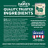 (95% 12.5 oz (12 Pack) Dave's Pet Food Grain Free Wet Dog Food Beef & Beef Liver), Made in USA Single-Source Protein