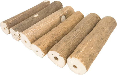 Bonka Bird Toys 1211 Pk6 Natural Bark Sola Sticks - 6-Pack, 3" Long, Soft Chew Toy for Birds
