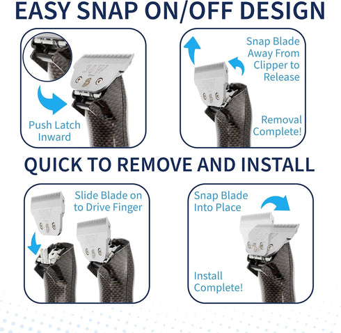 Detachable A Series Wide 10 Blade Dog Grooming, Cut Length 3/32" - 2.4mm, Compatible with A5 Series Clippers