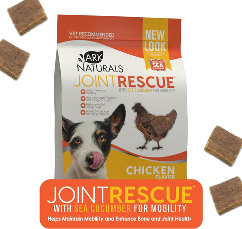 Ark Naturals Joint Rescue Dog Chew, 1 Pack, Chicken Flavor Joint Supplement with Glucosamine & Chondroitin