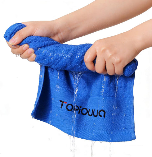 (Set 2) Quality100% Unisex Sports Towels of Upgraded Version-Ultra-Soft Premium Cotton Sweat-Absorbing Towels Ideal