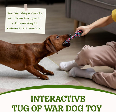 SHARLOVY Puppy Rope Toy - Dog Rope Toy for Small Dogs, Cotton Interactive Tug of War Chew Toy for Puppies
