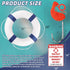 Calvana 20" 98.4ft Swimming Foam Life Preserver Ring with Floating Lifesaving Rope, Throwable Flotation Device, Pool