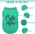 Expressive Polyester Dog Shirt Vest - Soft Lightweight Puppy Shirt with 'Cute but Psycho' Slogan for Small and Medium