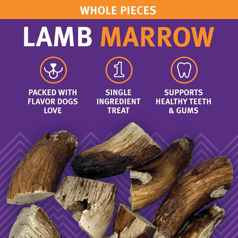 Icelandic+ Lamb Marrow Whole Pieces Dog Chew, 4.0-oz Bag