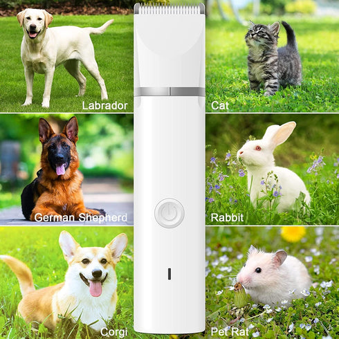 Trimmer- Veeconn Dog Clippers Grooming Kit Hair Clipper-Low Noise Paw Rechargeable - Cordless Quiet Nail Grinder Shaver