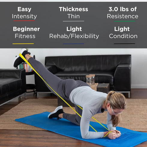 THERABAND Resistance Bands Set, Professional Elastic Bands for Upper & Lower Body Exercise, Beginner, Yellow, Red, Green