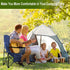 2PCS 225LBS, Folding Camping Collapsible Chairs Heavy Duty Lawn Chair with Cooler Bag, Storage Pocket, Waterproof Bag