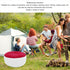 Bewinner Inflatable Flocking Chair, Inflatable Ottoman, Portable Stool Multipurpose Round Foldable, Portable Stool